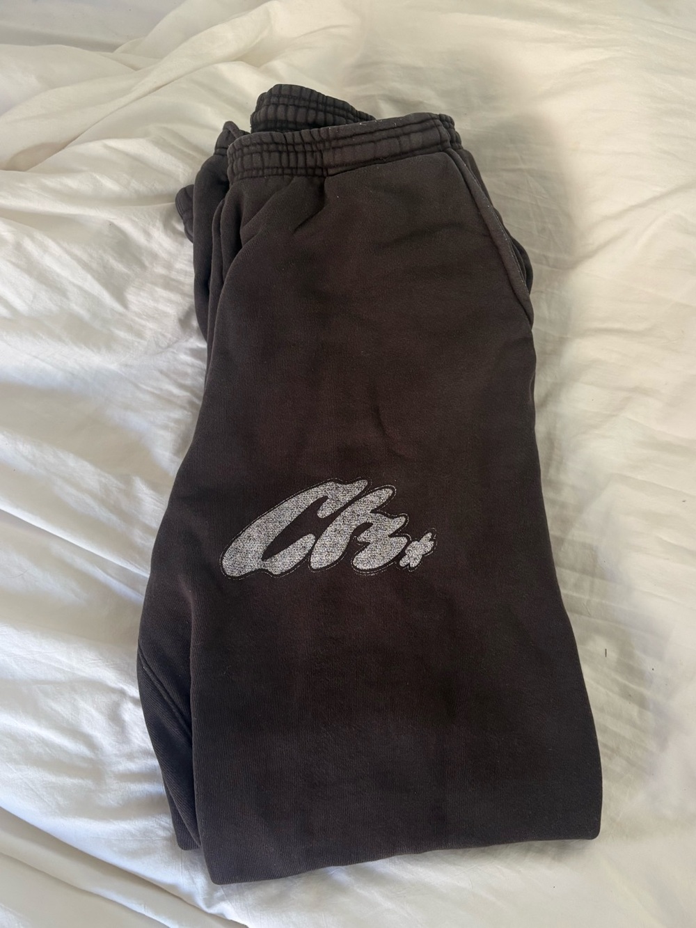 Cherry LA Black Sweatpants with Silver Logo